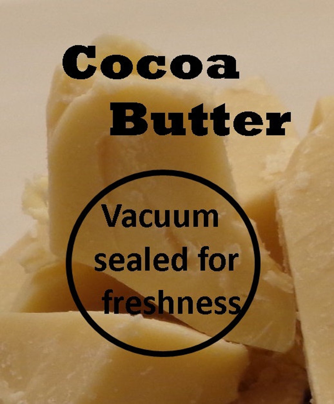 Unrefined Cocoa Butter Virgin Lush Cocoa Aroma Vacuum Etsy