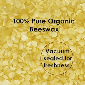 Purime Organic Beeswax Pellets 1lb, USDA Certified Pure for Candle and Lotion Making, Food Grade Beeswax for Candle Making, 1 lb Beeswax Pastilles Organic