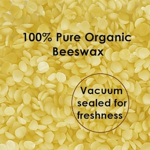 Organic Yellow Beeswax Pellets, Choose Size - Natural-Pure | Filtered for Impurities | Candles, Crafts, Soap, Salve, Lotion Making, More