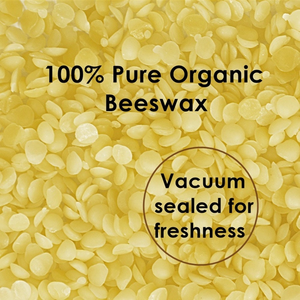 YELLOW BEESWAX BEES WAX ORGANIC PASTILLES BEARDS PREMIUM 100% PURE 2 OZ