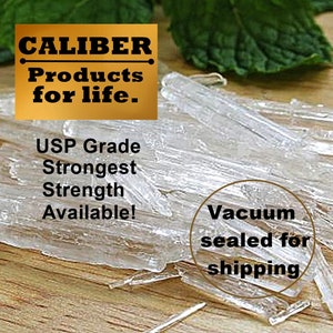 Menthol Crystals USP: Strongest Possible Strength | Organic Natural |Steam Distillation Process |Use in Ointments, Bath Body Product, Scrubs