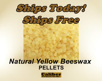Organic Yellow Beeswax Pellets, Choose Size - Natural-Pure | Filtered for Impurities | Candles, Crafts, Soap, Salve, Lotion Making, More