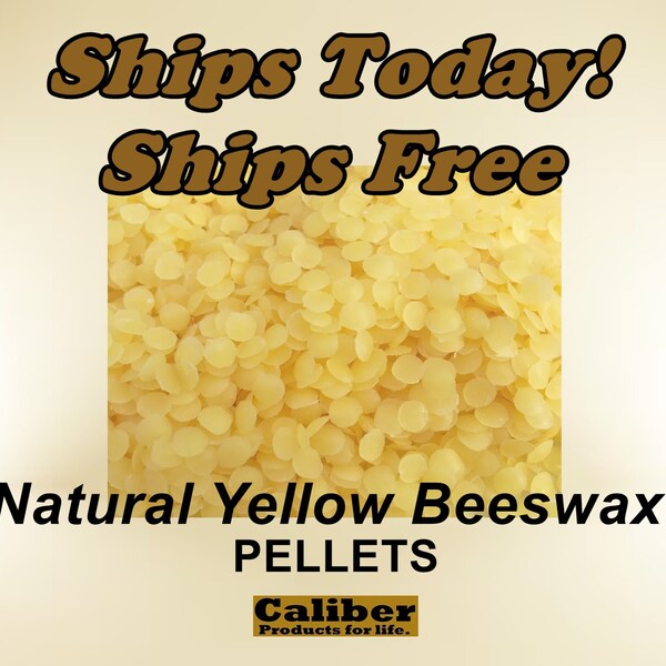Organic Yellow Beeswax Pellets, Choose Size - Natural-Pure | Filtered for Impurities | Candles, Crafts, Soap, Salve, Lotion Making, More