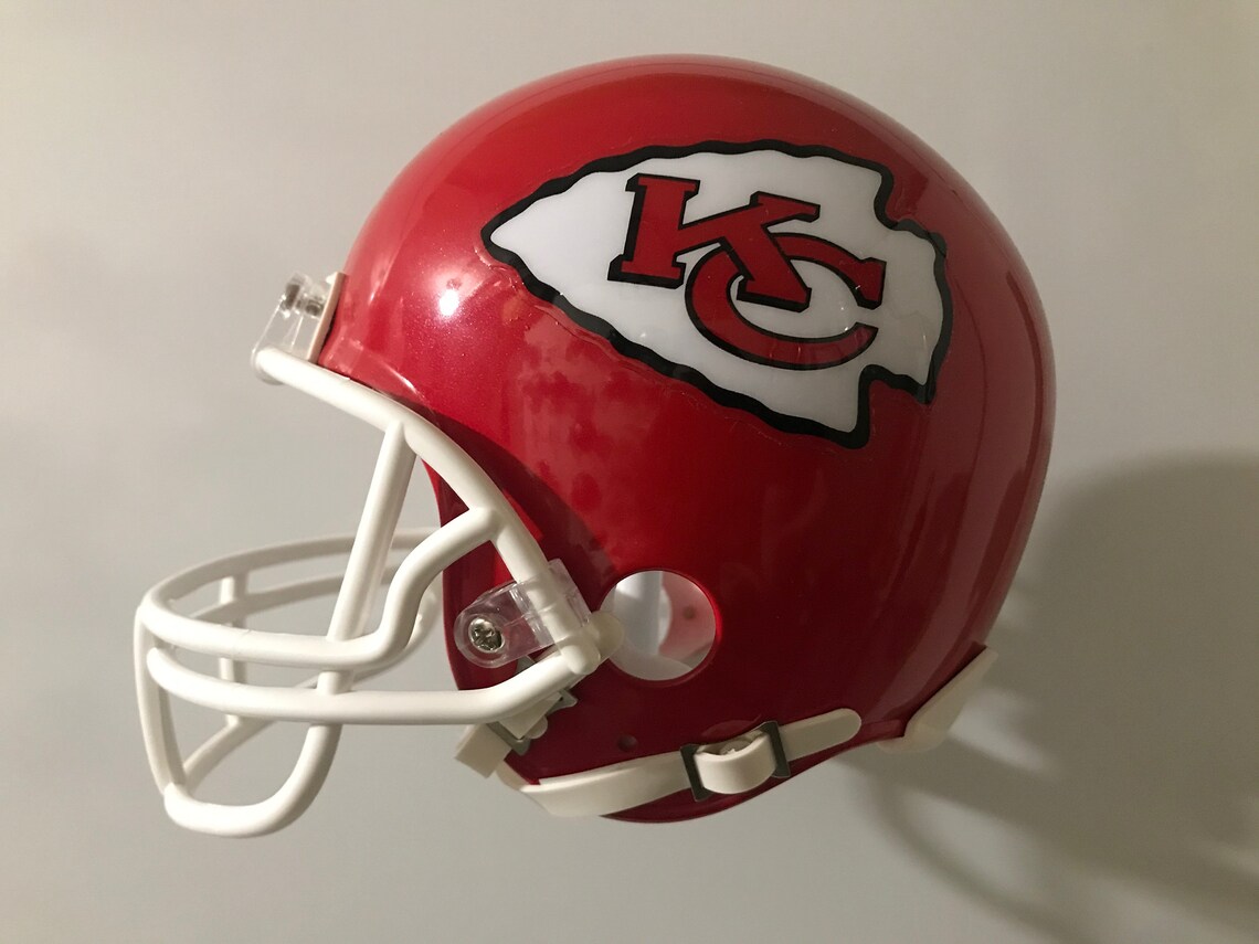 Kansas City Chiefs Riddell NFL Mini Helmet w/ Wall Mount | Etsy