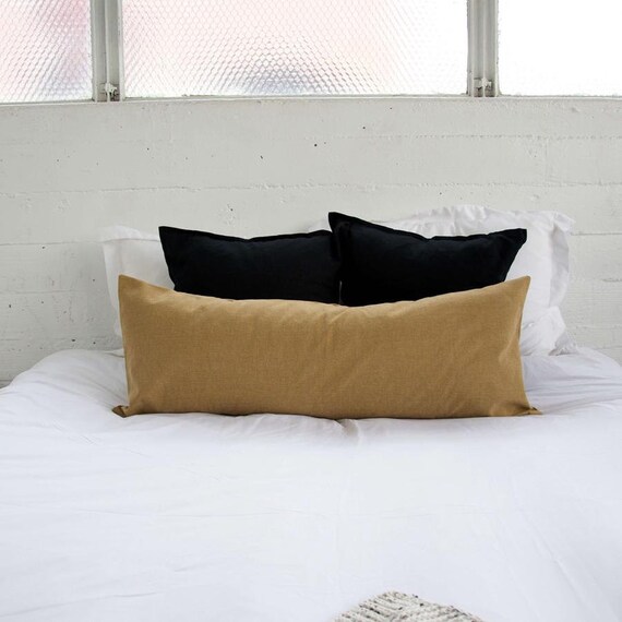 Khaki Extra Long Lumbar Pillow 14x36 Inches Pillow Insert Etsy