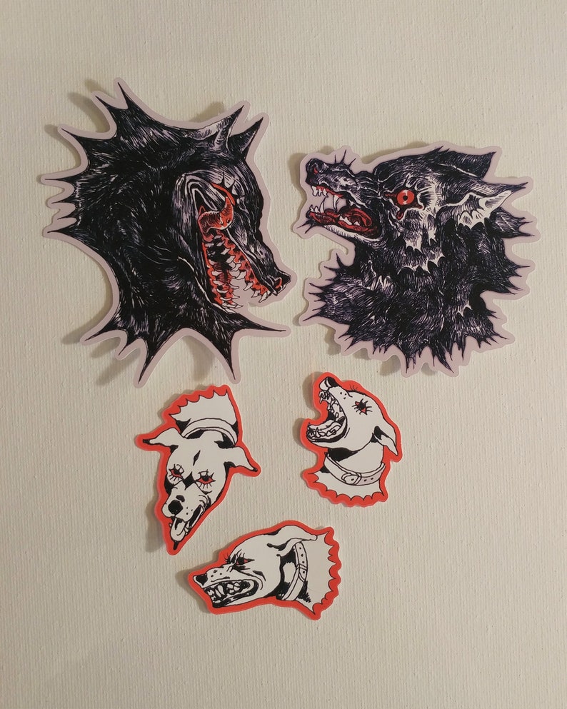MEAN MUGS Art Sticker Set Etsy