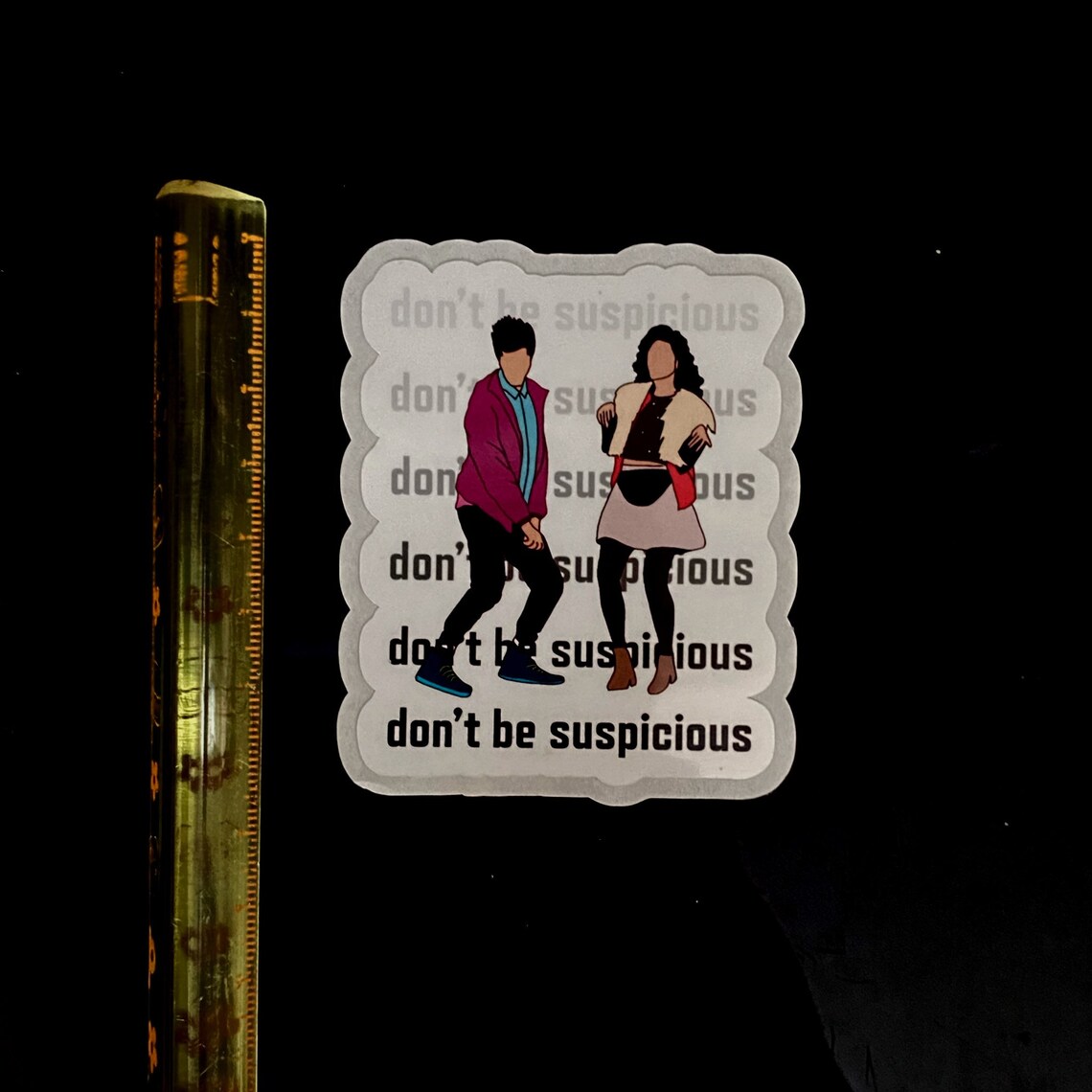 Dont be suspicious sticker parks and rec sticker decal etsy
