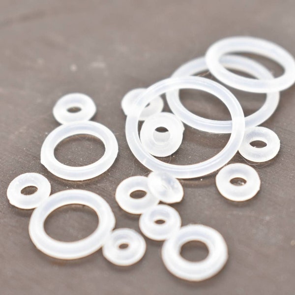 Clear Silicone O-Ring Pair