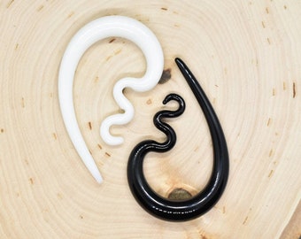 Yin & Yang Spirals Glass Gauge