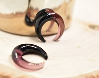 Amethyst Glass Pincher SINGLE Ear Gauge Plug Septum