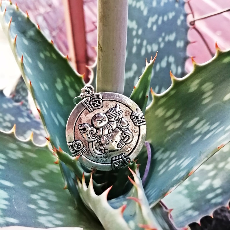 Mayan Silver Earrings, Round Aztec Mexican Round Exotic Earrings, Statement Jewelry for her, Honduran Jewelry, Mayan Jewelry, Guatemala Gift image 6