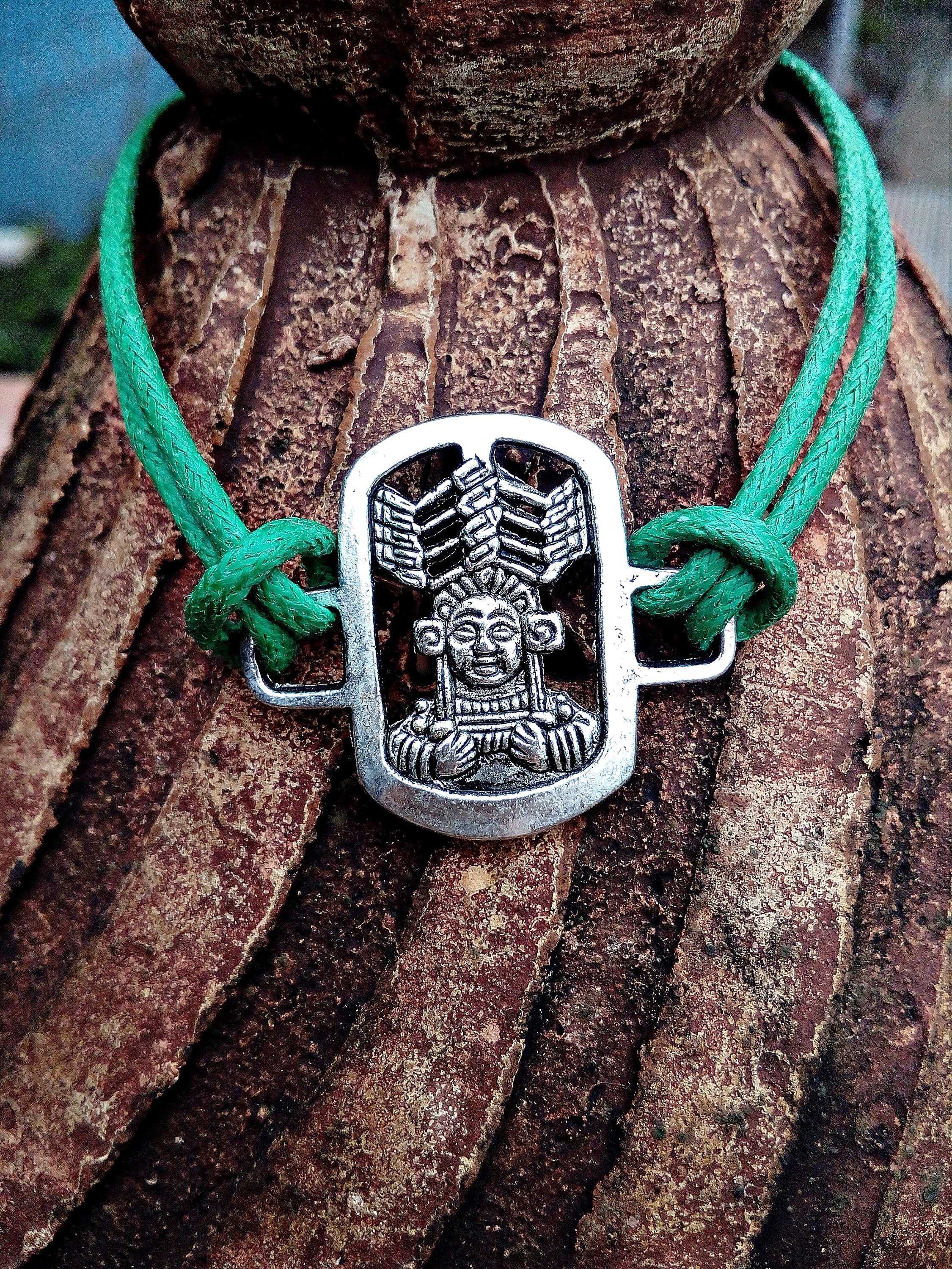 Mayan Idol Bracelet Green Mayan bracelet Green Aztec Etsy