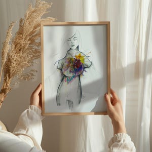Opera d'arte originale ad acquerello "Freedom" unica nel suo genere