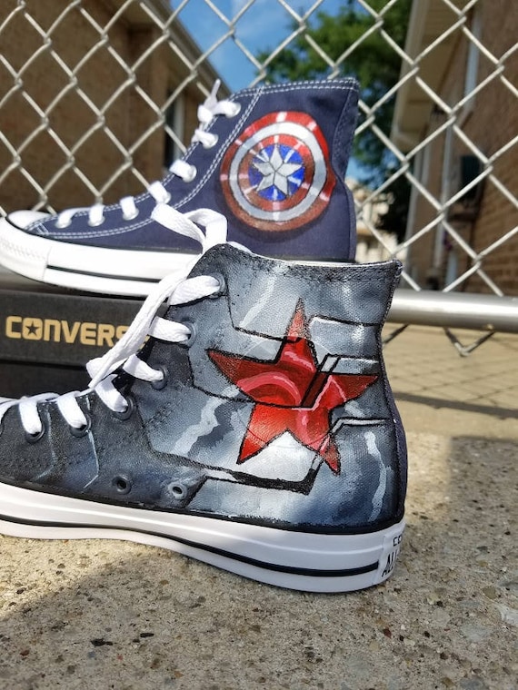 captain america converse shoes