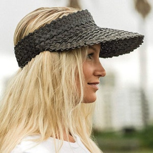 Handmade Retro-Styled Straw Visors Sustainable Lontar Palm Bulk Options Supporting Female Weavers of Bali image 4