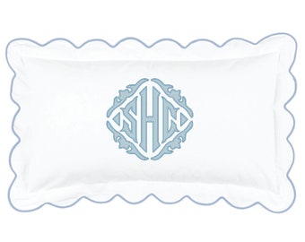 scalloped pillow sham