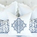 Monogrammed Pillow Sham, 20" Square White Linen