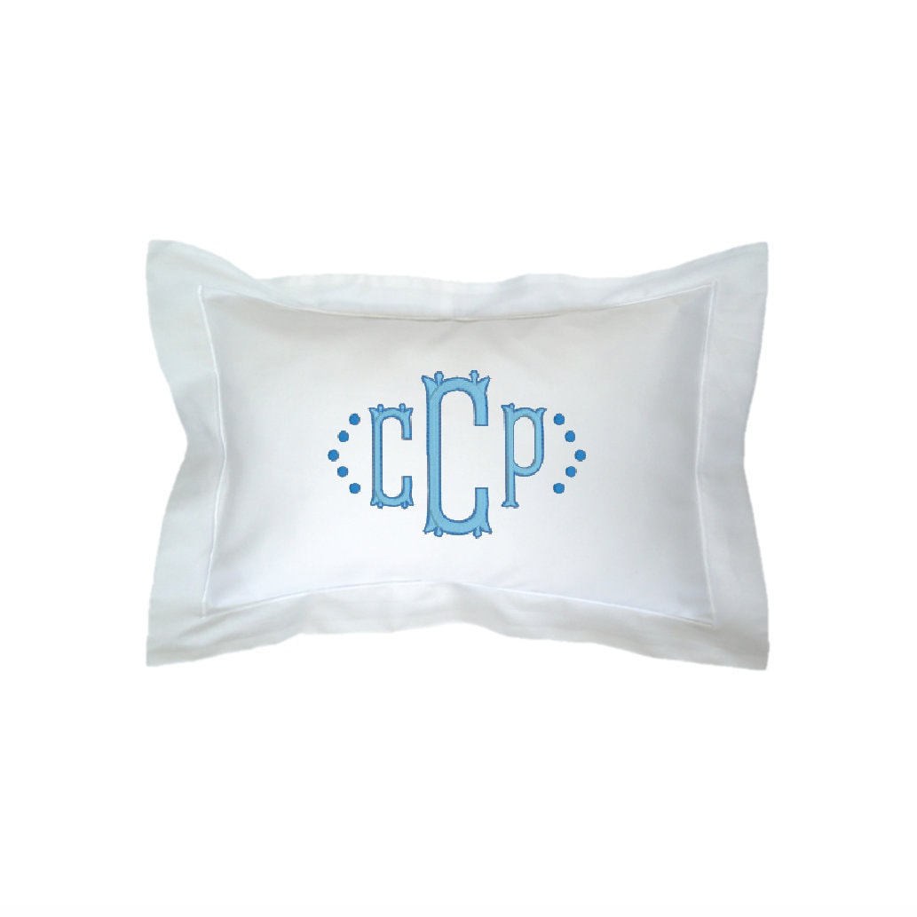 monogrammed boudoir pillow