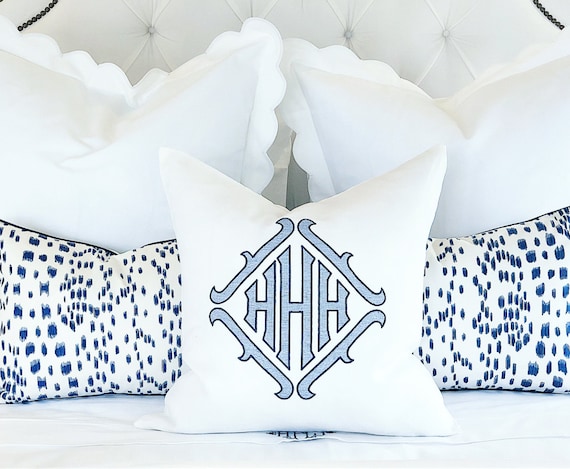 etsy monogram pillow