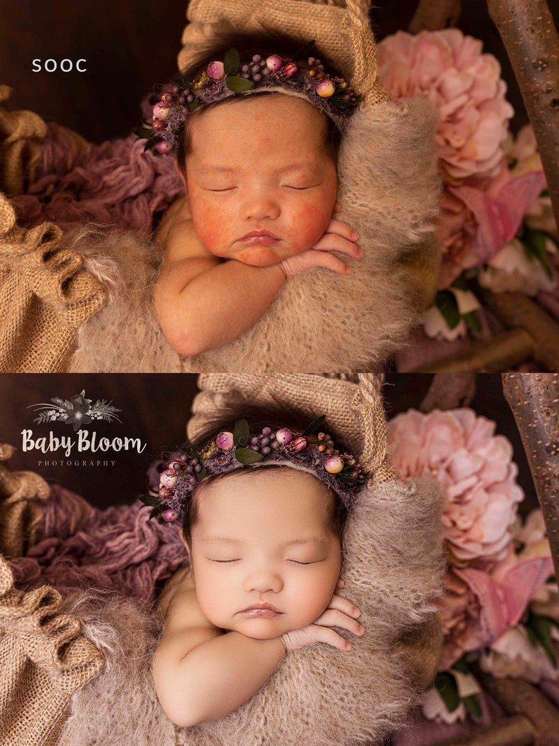 Newborn Professional Matte Photoshop Retouch Actions image 4