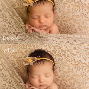 Newborn Professional Matte Photoshop Retouch Actions image 5