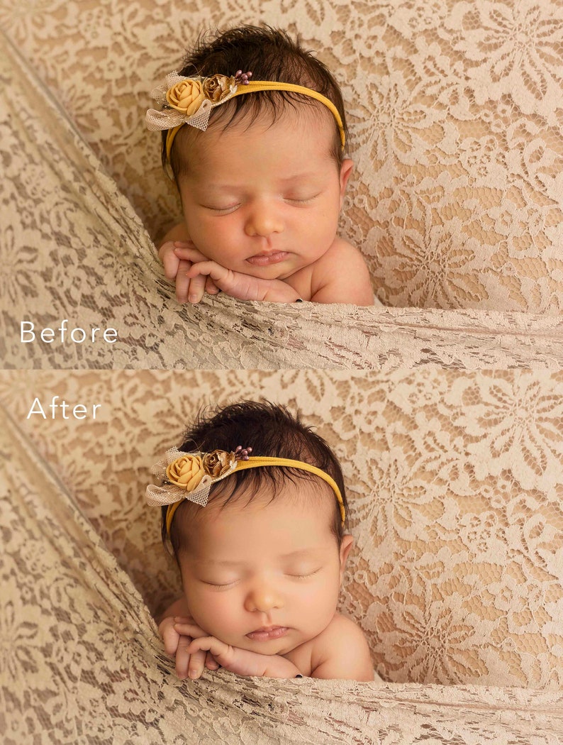 Newborn Professional Matte Photoshop Retouch Actions image 5