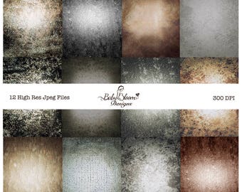 12 Grunge/Fine Art High Res Digital Textures / Overlays