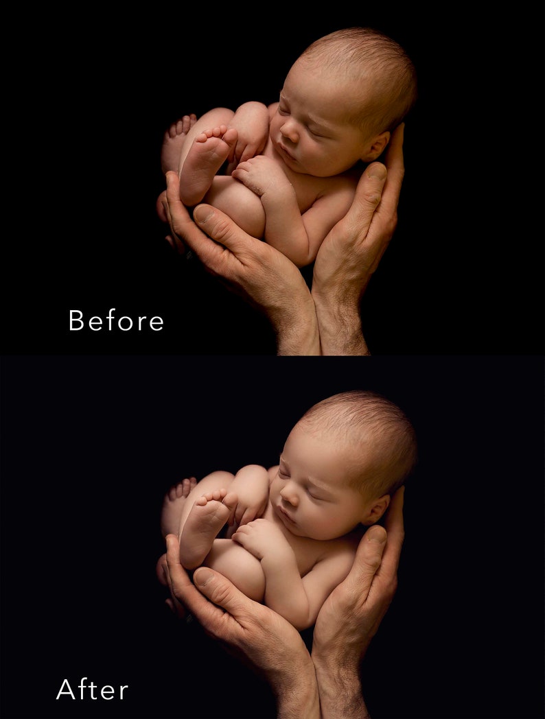 Newborn Professional Matte Photoshop Retouch Actions image 6
