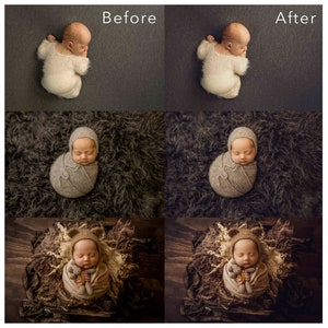 Newborn Professional Matte Photoshop Retouch Actions image 9