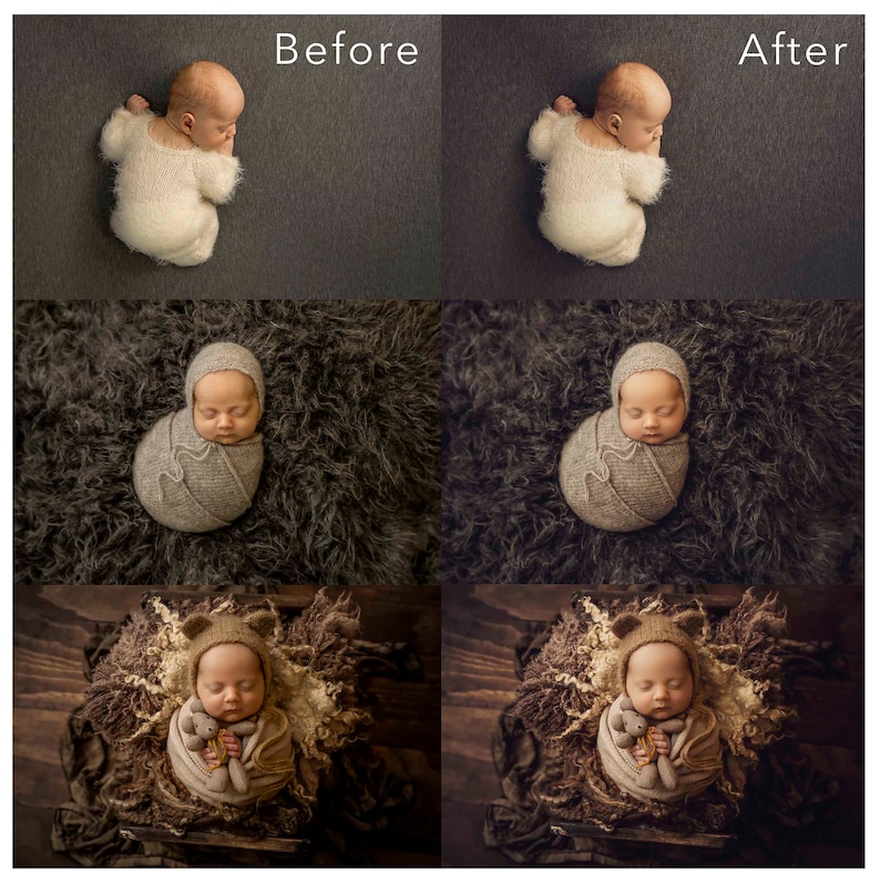 Newborn Professional Matte Photoshop Retouch Actions image 9