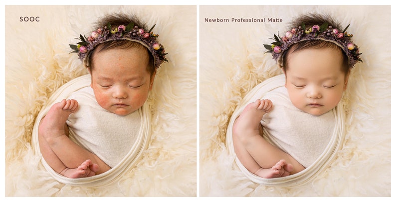 Newborn Professional Matte Photoshop Retouch Actions image 3