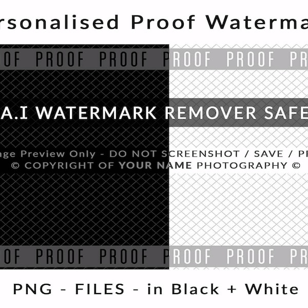 Personalised Proofing Watermark - PNG - A.I watermark remover safe!!