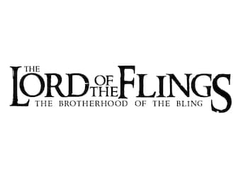 Lord of the Flings/Brotherhood of the Bling Funny Pun Logo SVG, Instant Download, Vinyl cut, Cut File for Cricut, Silhouette, Tumbler decal