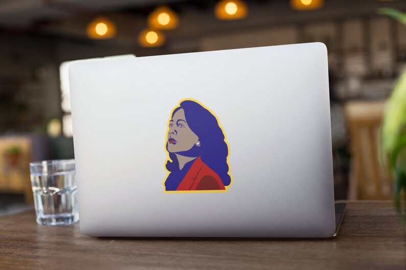Pegatina novedosa de Kamala Harris, pegatina de Kamala, pegatina política, pegatina de votación, pegatina de elección, pegatina para portátil, vinilo, calcomanía imagen 2