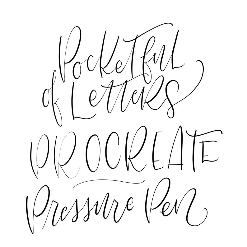 Procreate Calligraphy Pen Etsy