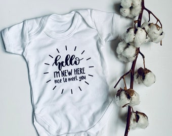 Hallo wereld babygrow/onesie, babyaankondiging, babyshower