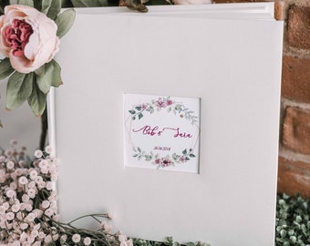 Einzigartiges Design personalisierte Hochzeit Elfenbein Fotoalbum