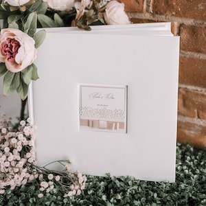 Elfenbein Hochzeitsalbum mit Laser geschnitten Karte für bis zu 300 Fotos