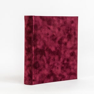 Burgundy Photo Album Holds 200 4x6inch/10x15cm Photos, Velvet Slip-In Photo Album