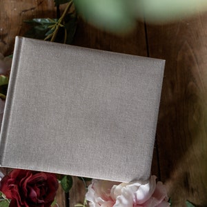 Polaroid wedding guest book, Natural linen photo album