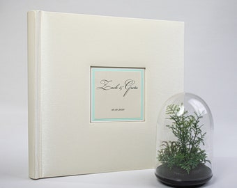 Ivory photo album for 5x7 photos with clear pockets | Sleeve-In album for 200 photos