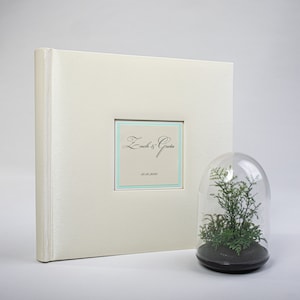 Ivory photo album for 5x7 photos with clear pockets | Sleeve-In album for 200 photos