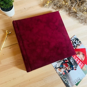 Terciopelo bolsillo álbum de fotos, álbum de fotos con mangas para 200 fotos