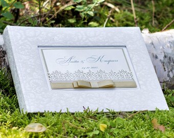 White Wedding Photo Album for 100 photos (4x6) Luxury Wedding Album - High Quality Photo Album - Personalized Photo Album - Gift