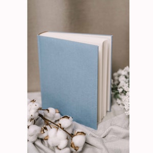 Blue photo album for baby boy, Album for 200 Photos