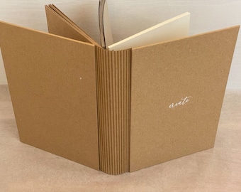 Notebook with Blank Pages, Plain Sheet Kraft Book, Notepad for Architects