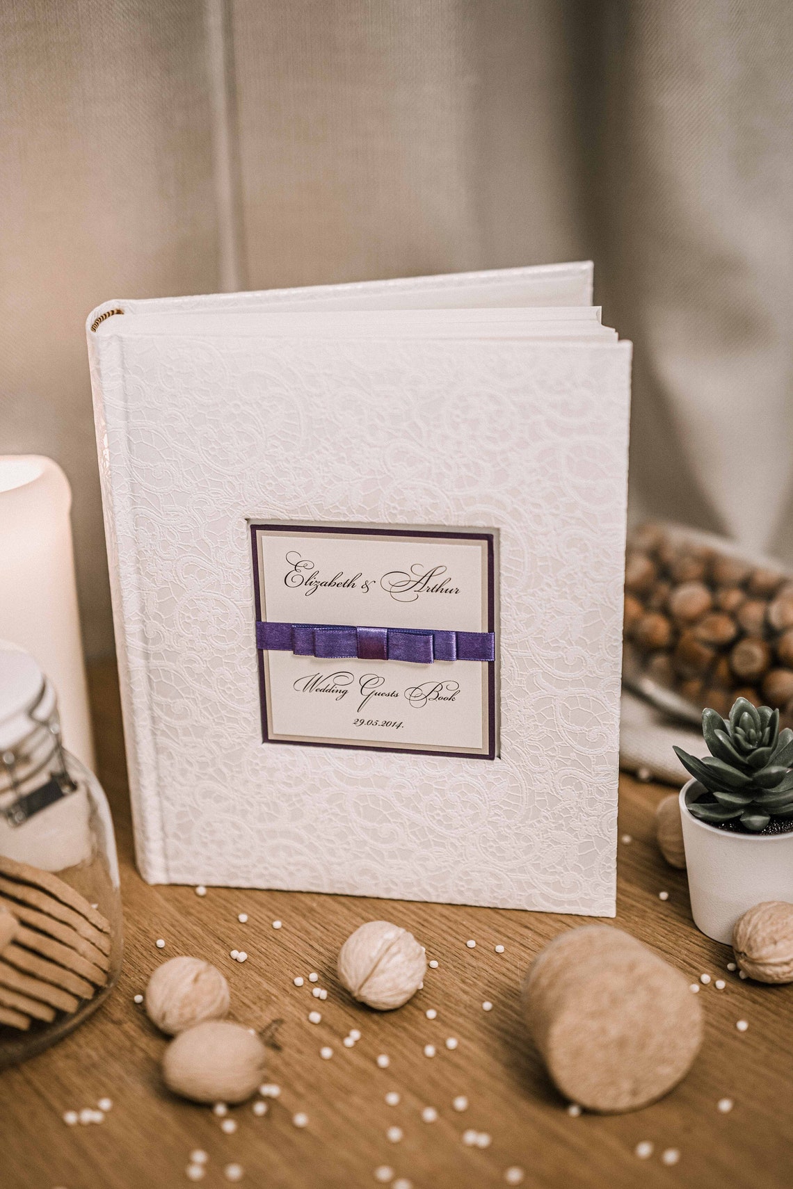 Personalized White Photo Album Etsy