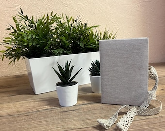 Linen Photo Box, Wedding Gift, 4x6 and 5x7 photos