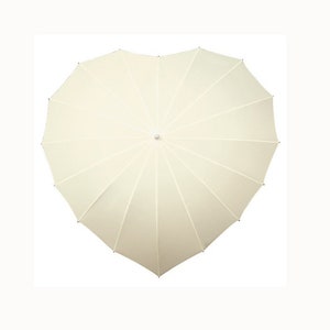 Ivory heart shape umbrella - More Colors!