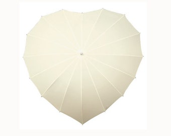 Ivory heart shape umbrella - More Colors!